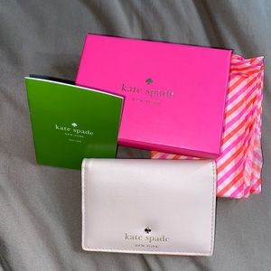 Kate Spade Meaghan two tone Card ID Wallet Blush